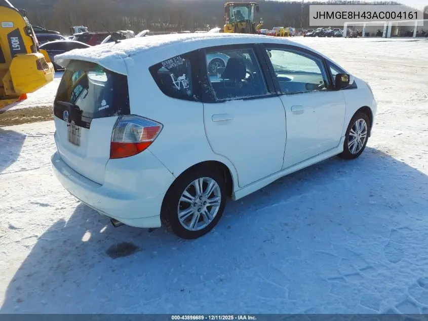 JHMGE8H43AC004161 2010 Honda Fit Sport