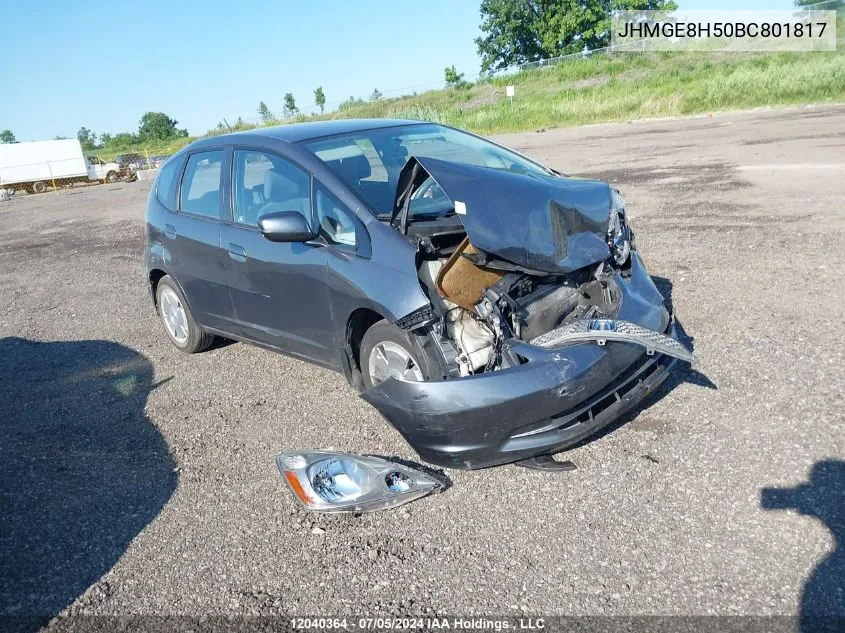 2011 Honda Fit VIN: JHMGE8H50BC801817 Lot: 12040364