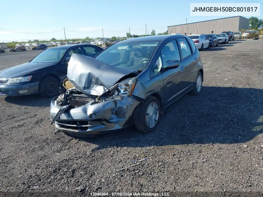 JHMGE8H50BC801817 2011 Honda Fit