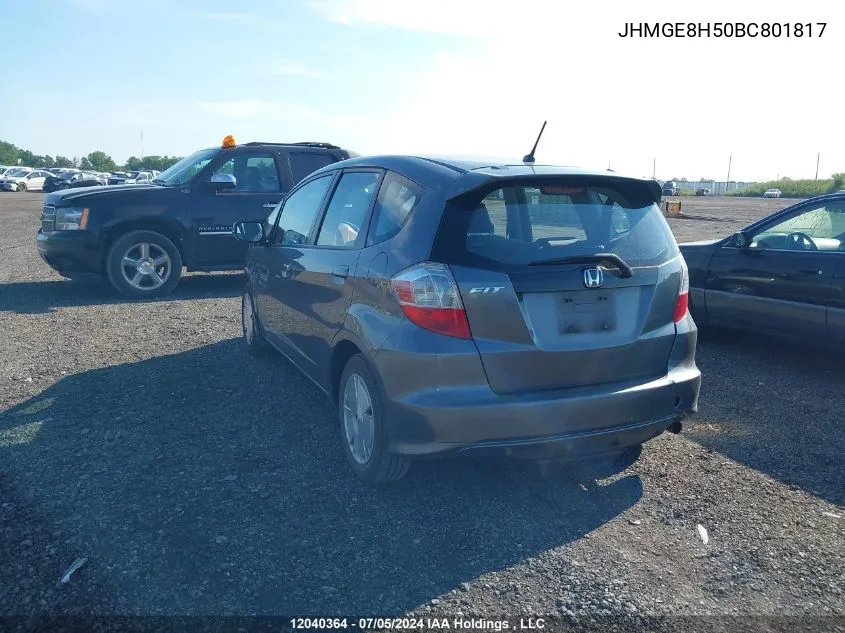 JHMGE8H50BC801817 2011 Honda Fit