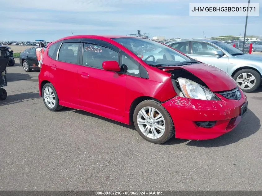 JHMGE8H53BC015171 2011 Honda Fit Sport