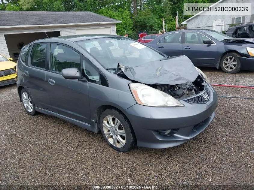 JHMGE8H52BC000239 2011 Honda Fit Sport