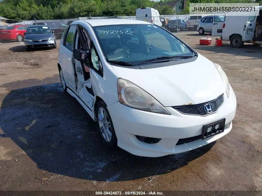 2011 Honda Fit Sport VIN: JHMGE8H55BS003271 Lot: 39424572