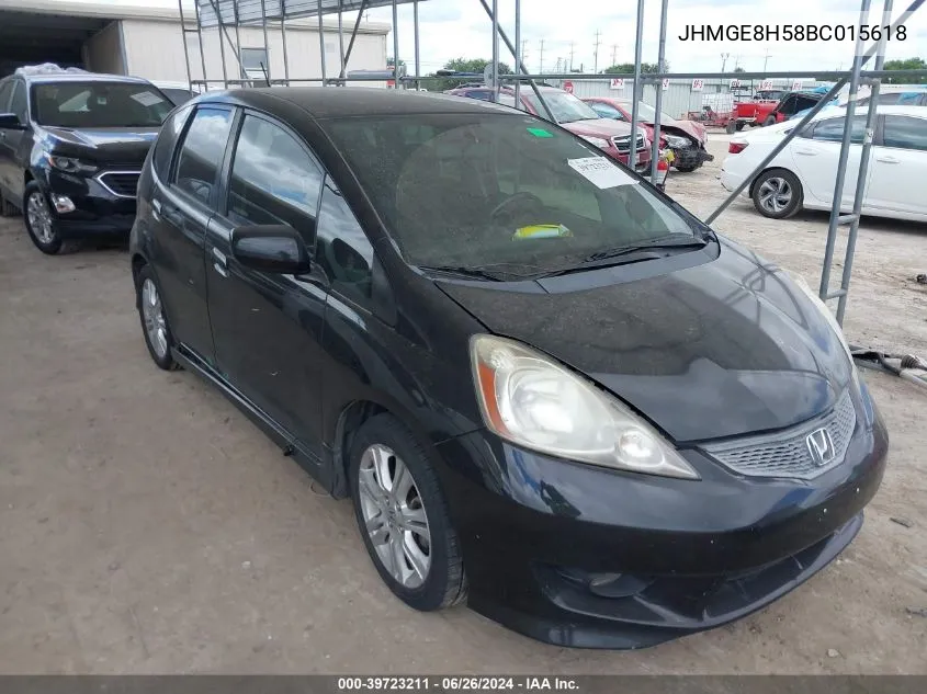 JHMGE8H58BC015618 2011 Honda Fit Sport