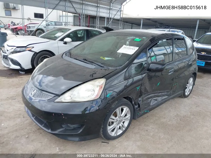 JHMGE8H58BC015618 2011 Honda Fit Sport