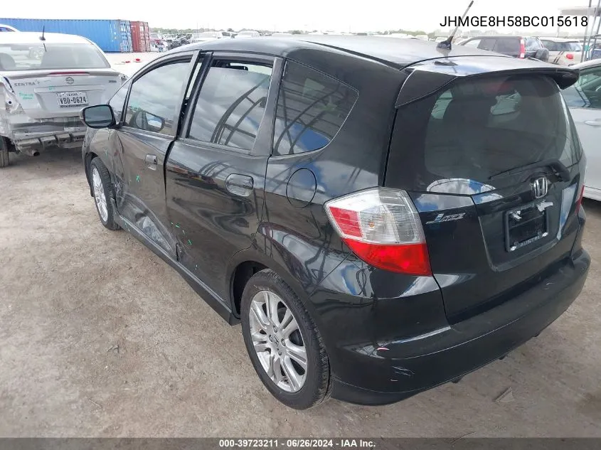 JHMGE8H58BC015618 2011 Honda Fit Sport