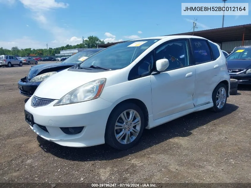 2011 Honda Fit Sport VIN: JHMGE8H52BC012164 Lot: 39796247