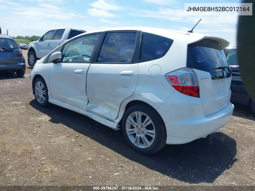 2011 Honda Fit Sport VIN: JHMGE8H52BC012164 Lot: 39796247