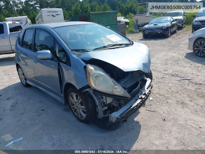 2011 Honda Fit Sport VIN: JHMGE8G50BC005764 Lot: 39861043