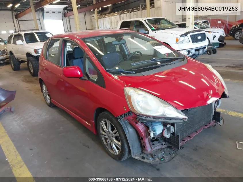 JHMGE8G54BC019263 2011 Honda Fit Sport