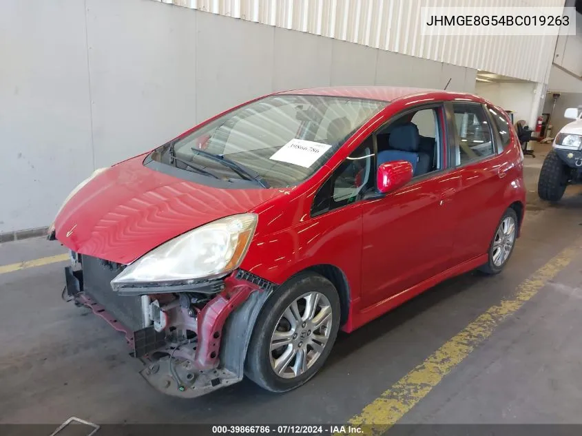 2011 Honda Fit Sport VIN: JHMGE8G54BC019263 Lot: 39866786