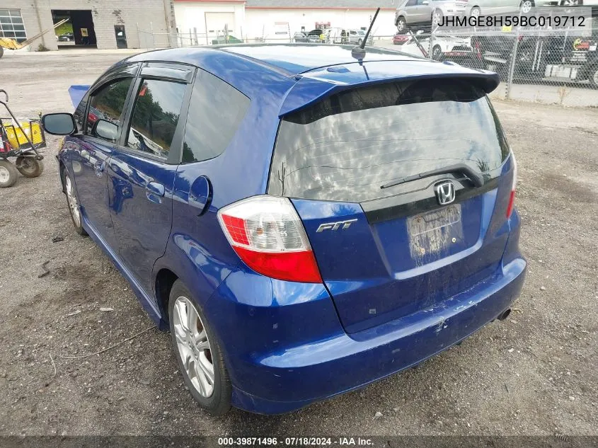 2011 Honda Fit Sport VIN: JHMGE8H59BC019712 Lot: 39871496