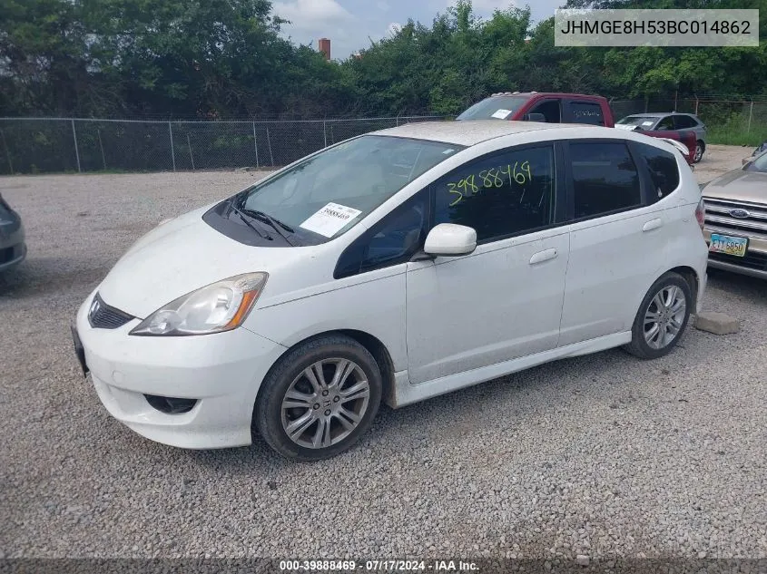 2011 Honda Fit Sport VIN: JHMGE8H53BC014862 Lot: 39888469