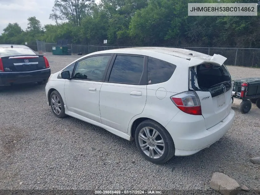 2011 Honda Fit Sport VIN: JHMGE8H53BC014862 Lot: 39888469