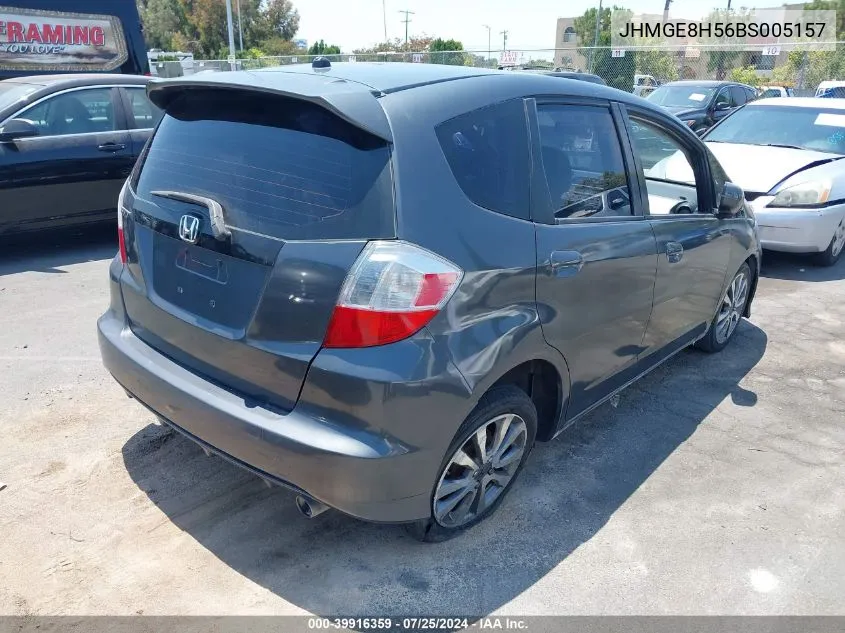 JHMGE8H56BS005157 2011 Honda Fit Sport