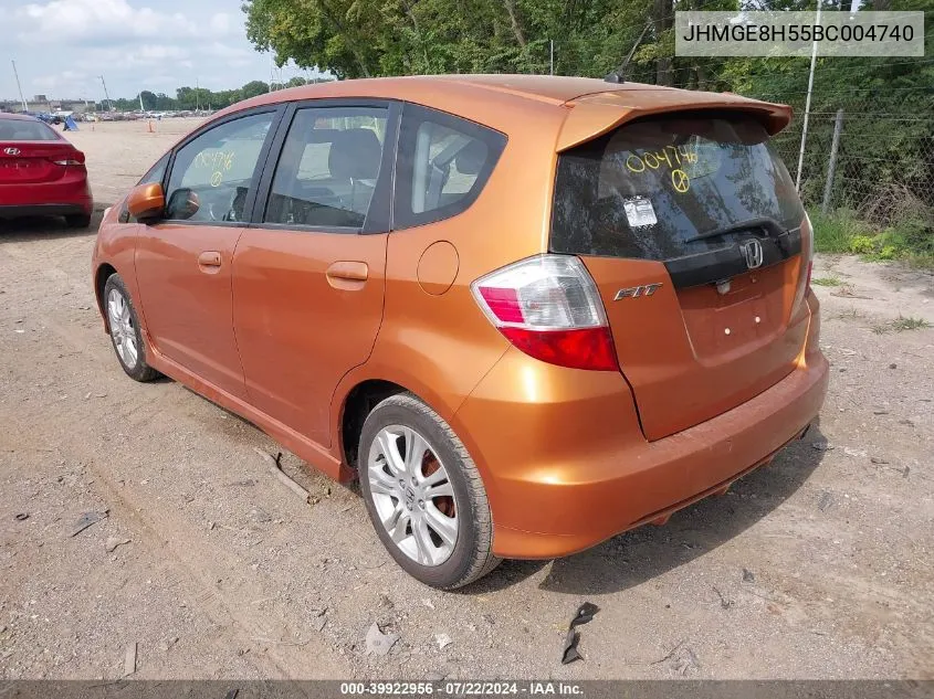 2011 Honda Fit Sport VIN: JHMGE8H55BC004740 Lot: 39922956