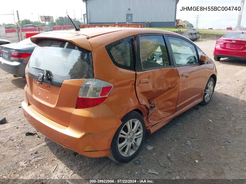 2011 Honda Fit Sport VIN: JHMGE8H55BC004740 Lot: 39922956