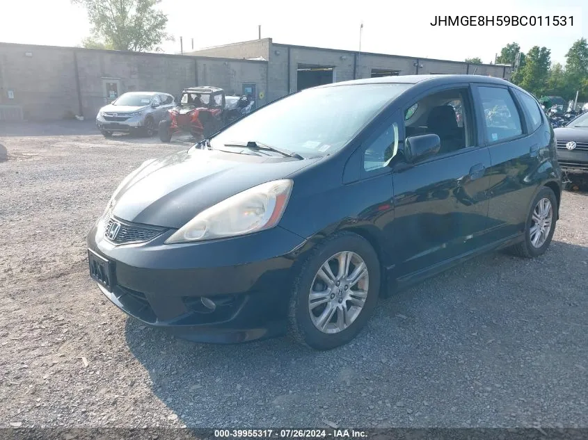 JHMGE8H59BC011531 2011 Honda Fit Sport