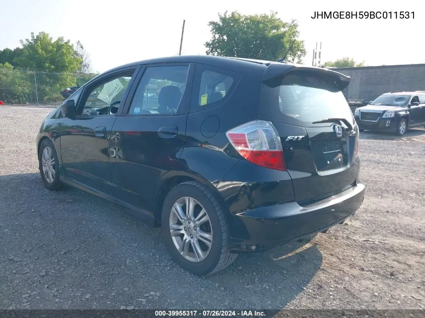 2011 Honda Fit Sport VIN: JHMGE8H59BC011531 Lot: 39955317