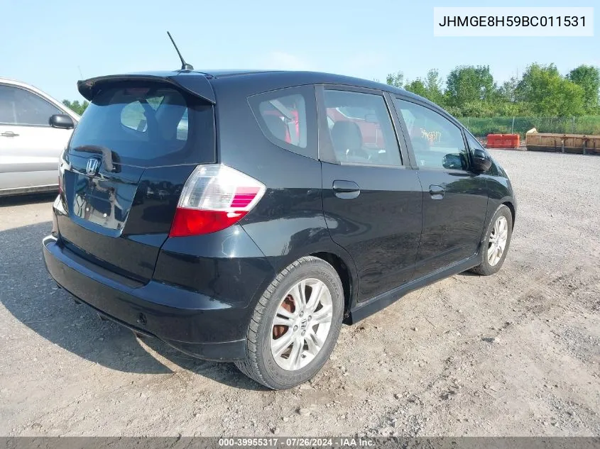 2011 Honda Fit Sport VIN: JHMGE8H59BC011531 Lot: 39955317