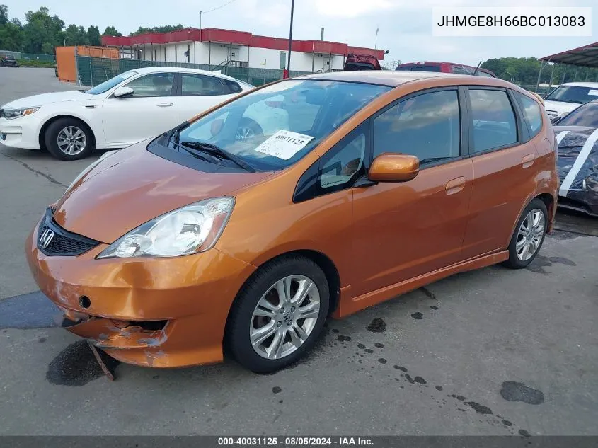 2011 Honda Fit Sport VIN: JHMGE8H66BC013083 Lot: 40031125