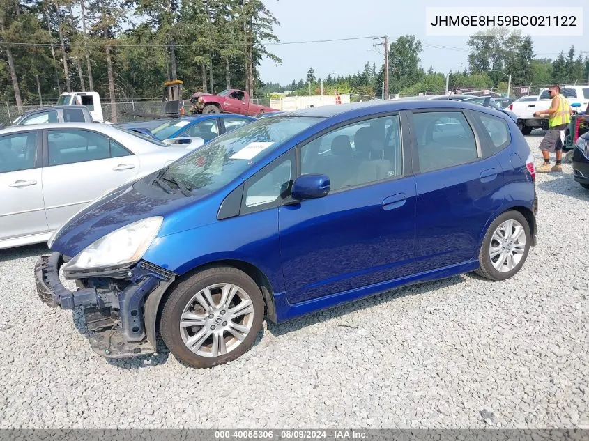 2011 Honda Fit Sport VIN: JHMGE8H59BC021122 Lot: 40055306