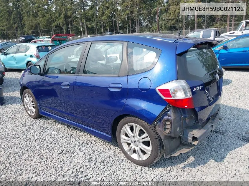 JHMGE8H59BC021122 2011 Honda Fit Sport