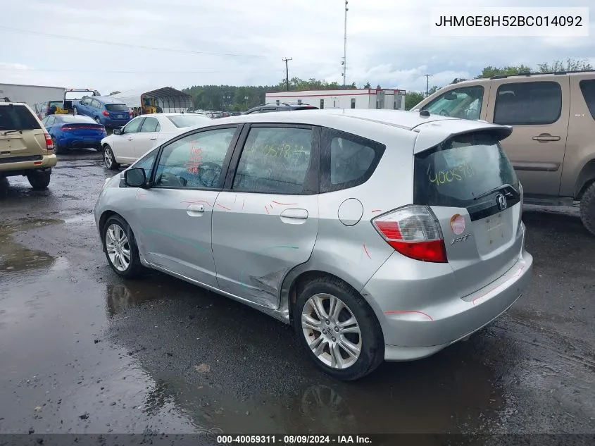 JHMGE8H52BC014092 2011 Honda Fit Sport