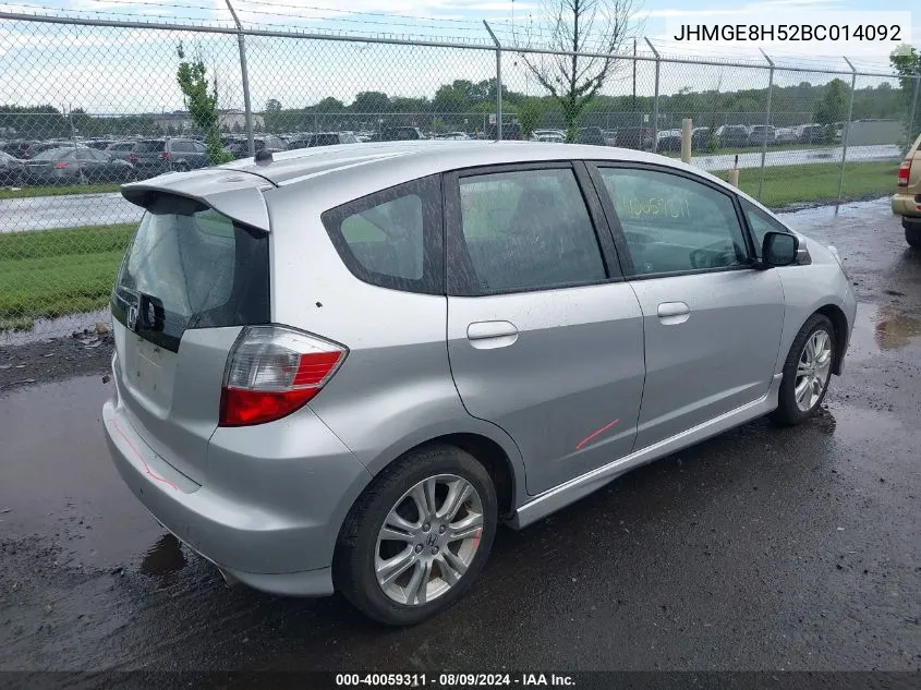 2011 Honda Fit Sport VIN: JHMGE8H52BC014092 Lot: 40059311