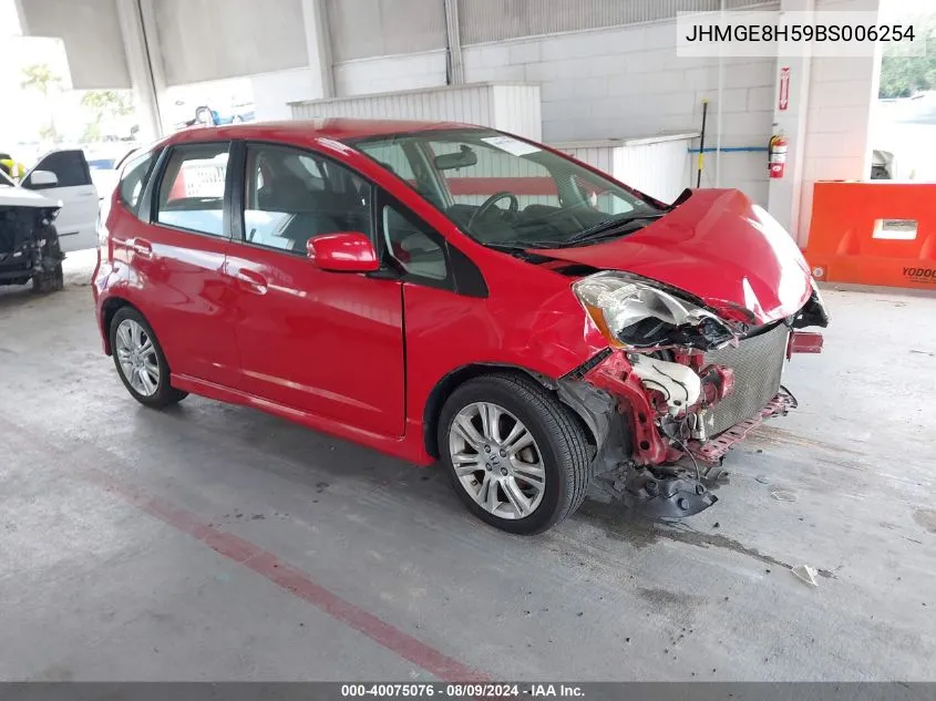 2011 Honda Fit Sport VIN: JHMGE8H59BS006254 Lot: 40075076