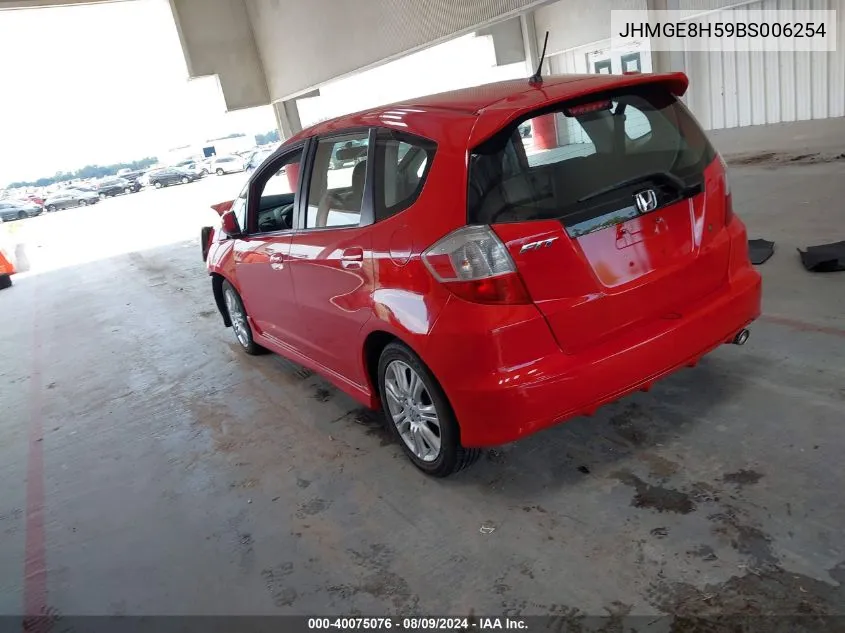 2011 Honda Fit Sport VIN: JHMGE8H59BS006254 Lot: 40075076