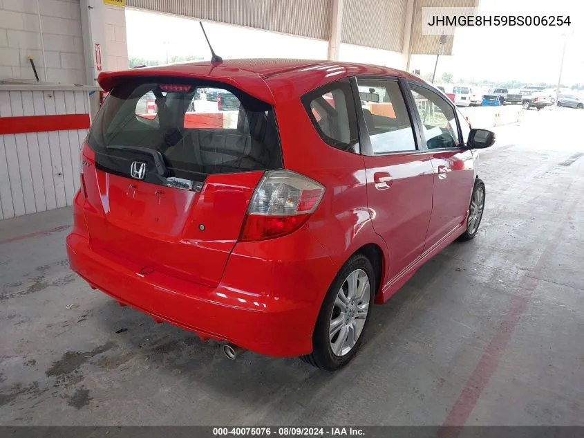 2011 Honda Fit Sport VIN: JHMGE8H59BS006254 Lot: 40075076