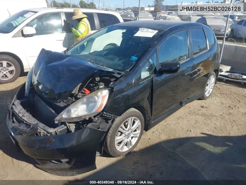 2011 Honda Fit Sport VIN: JHMGE8H52BC026128 Lot: 40349348