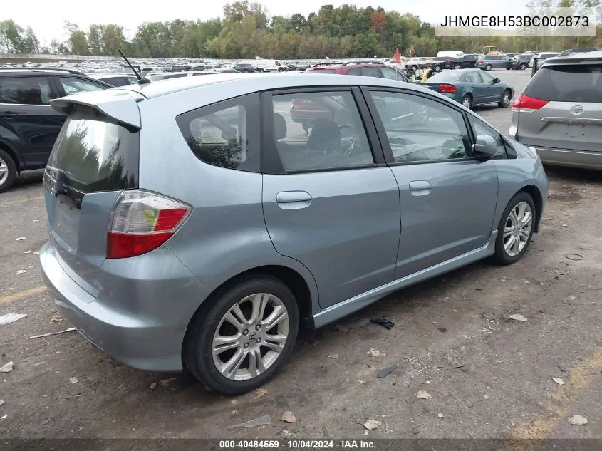 JHMGE8H53BC002873 2011 Honda Fit Sport