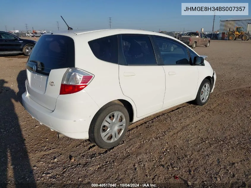 JHMGE8H34BS007357 2011 Honda Fit