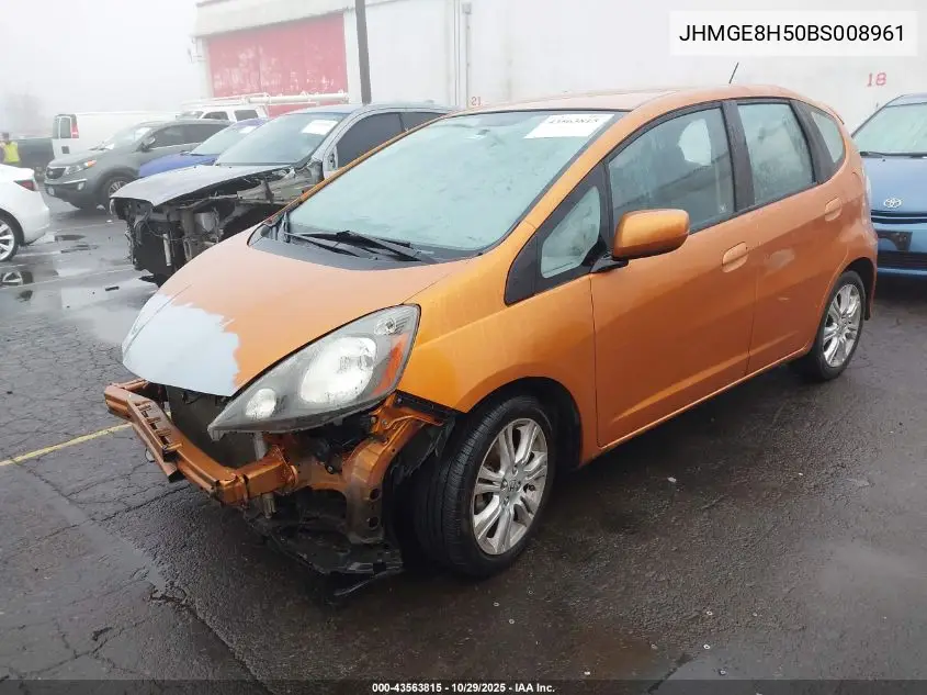 JHMGE8H50BS008961 2011 Honda Fit Sport