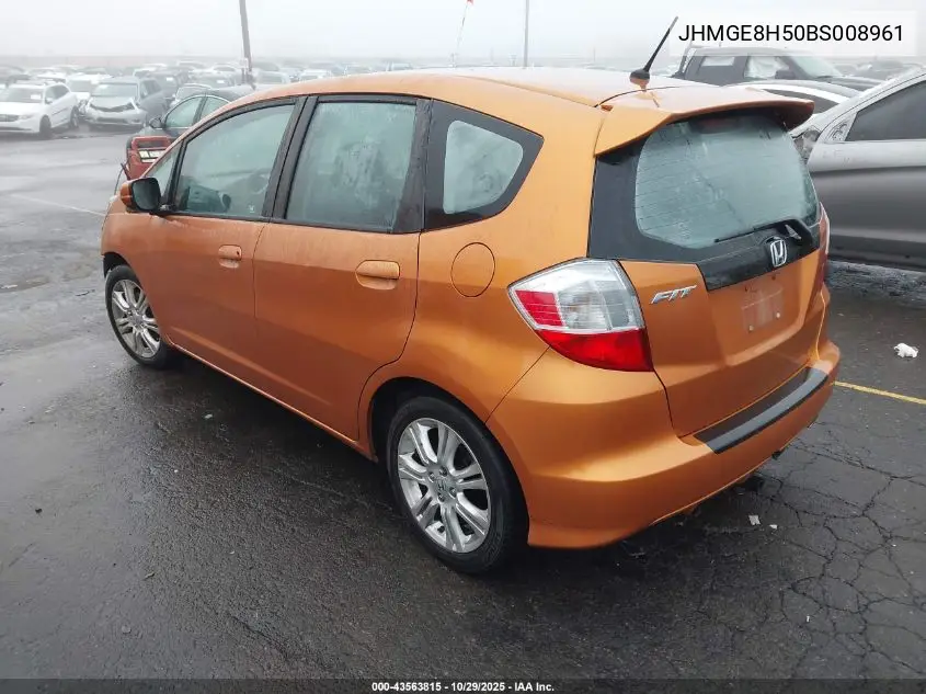 JHMGE8H50BS008961 2011 Honda Fit Sport
