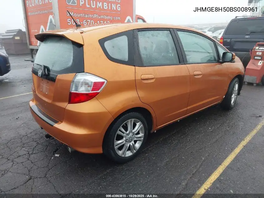 JHMGE8H50BS008961 2011 Honda Fit Sport