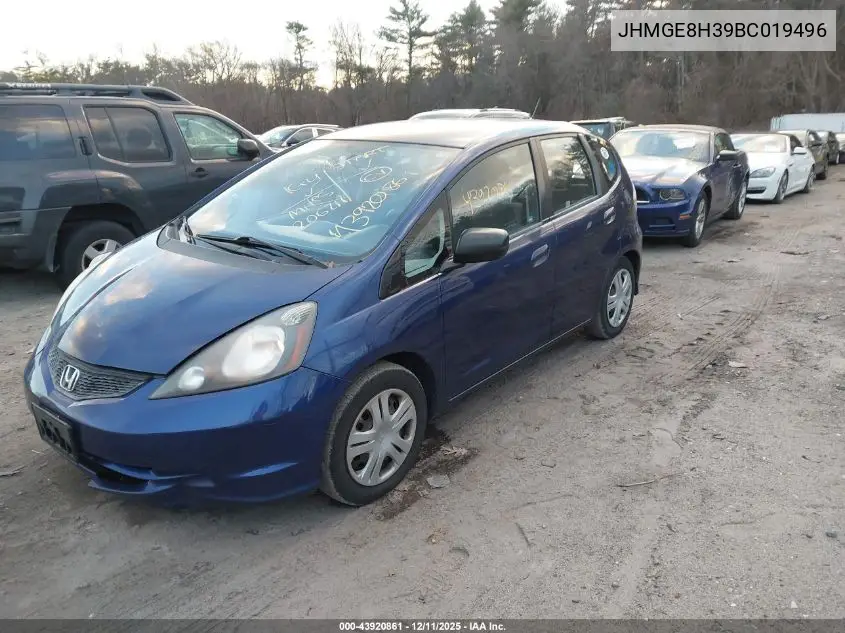 JHMGE8H39BC019496 2011 Honda Fit