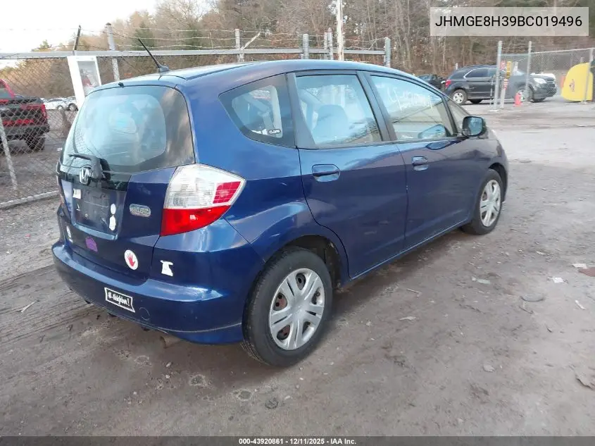 JHMGE8H39BC019496 2011 Honda Fit