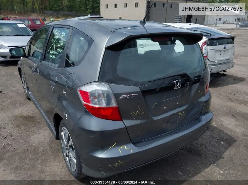 JHMGE8H57CC027678 2012 Honda Fit Sport