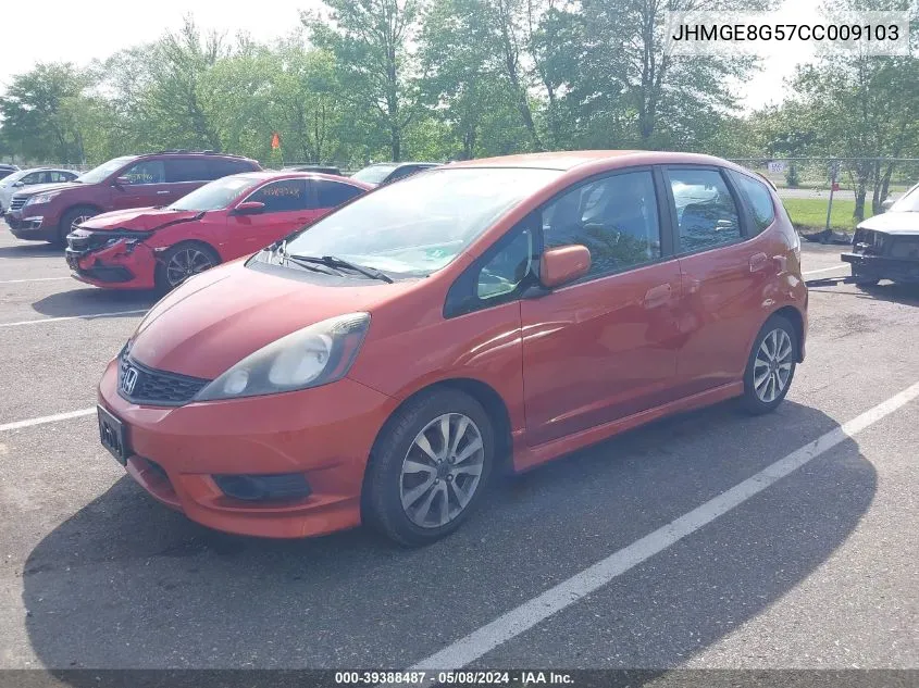 JHMGE8G57CC009103 2012 Honda Fit Sport