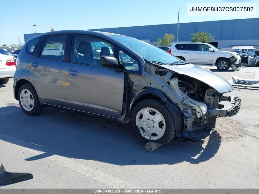 JHMGE8H37CS007502 2012 Honda Fit