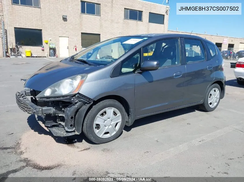 JHMGE8H37CS007502 2012 Honda Fit