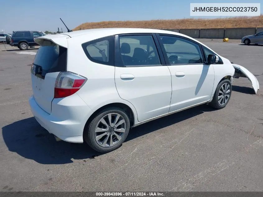 2012 Honda Fit Sport VIN: JHMGE8H52CC023750 Lot: 39843596