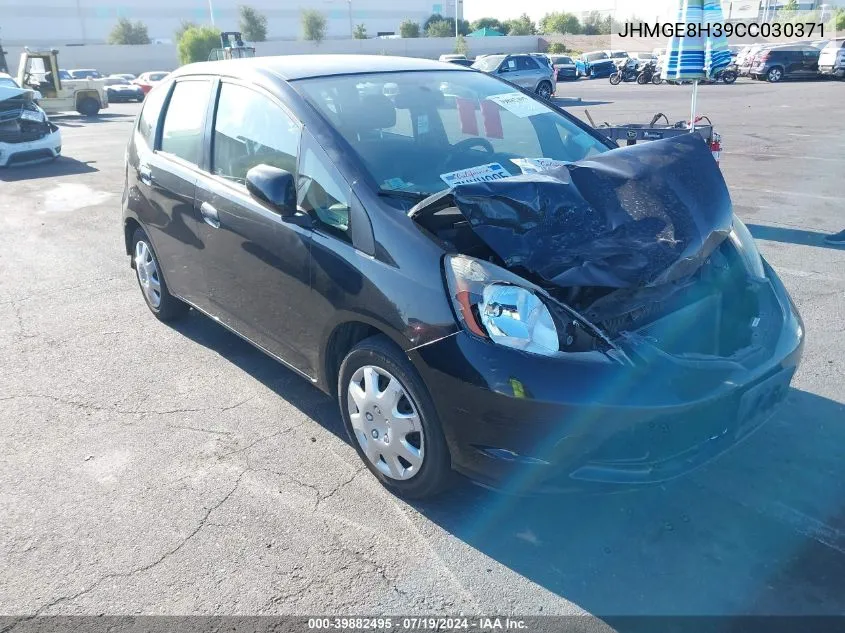 2012 Honda Fit VIN: JHMGE8H39CC030371 Lot: 39882495