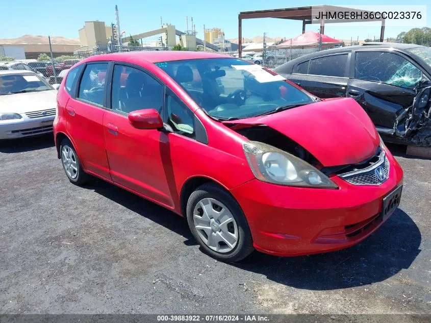 2012 Honda Fit VIN: JHMGE8H36CC023376 Lot: 39883922