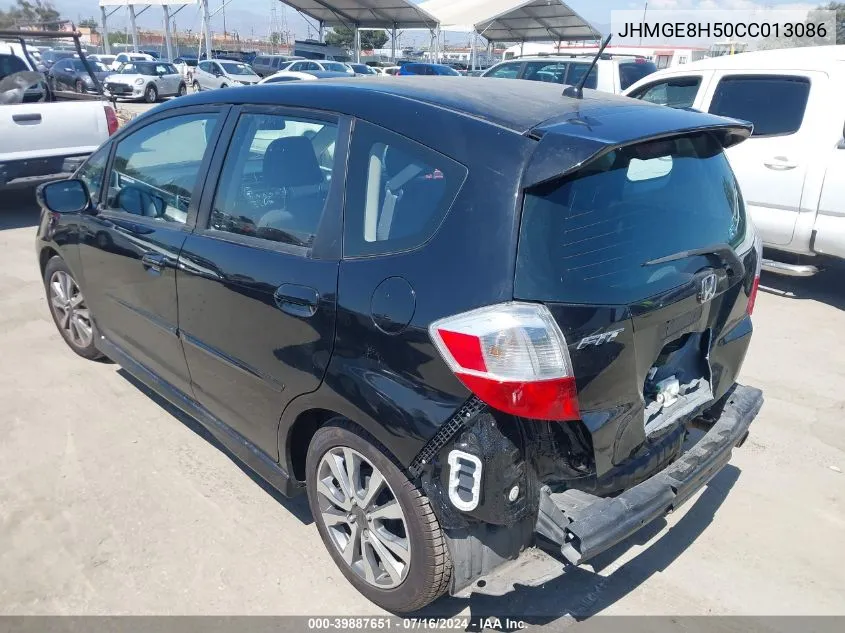 2012 Honda Fit Sport VIN: JHMGE8H50CC013086 Lot: 39887651