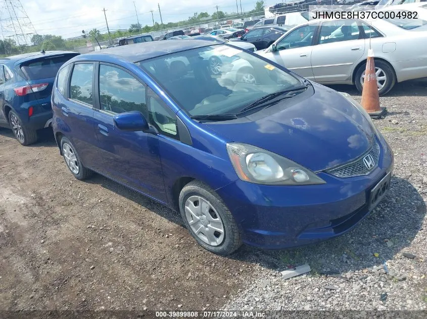 JHMGE8H37CC004982 2012 Honda Fit