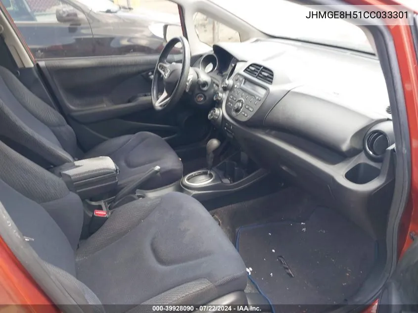 JHMGE8H51CC033301 2012 Honda Fit Sport